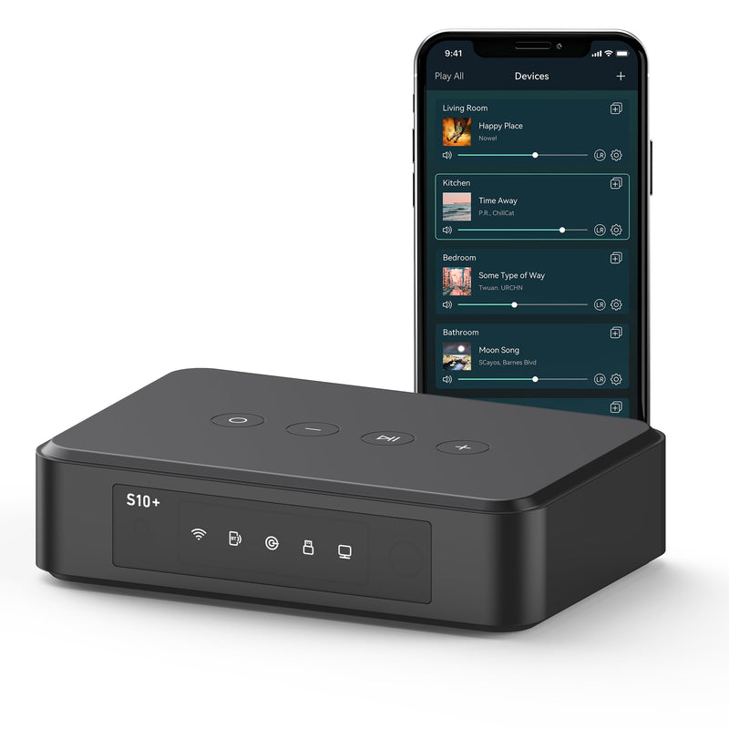 Arylic S10+ AirPlay Audio Receiver, Multiroom Stereo with SPDIF Out, WiFi & Bluetooth Music Streamer, Streams HD Lossless Music from Spotify, Amazon Music,Tidal etc.