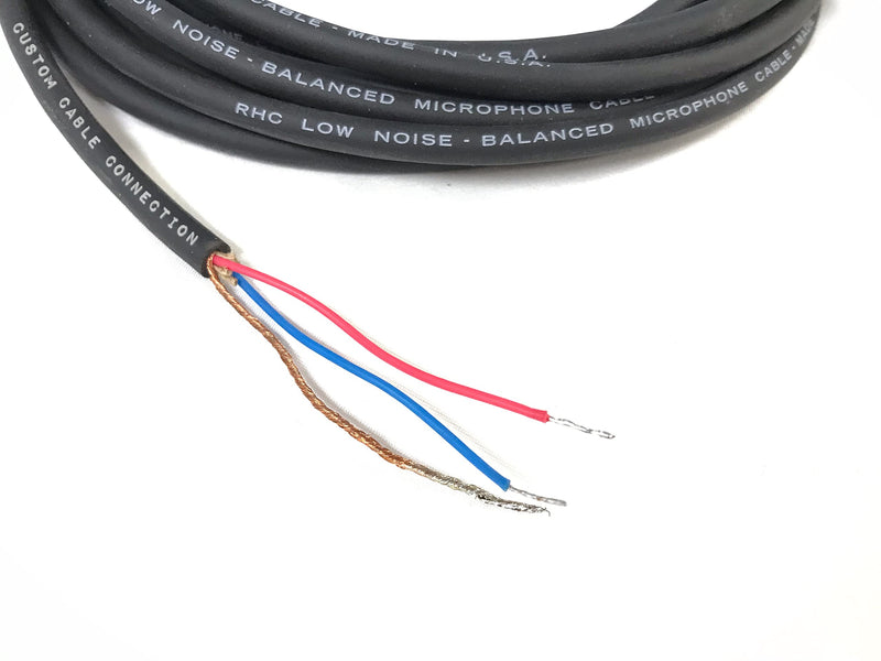 Custom Cable Connection 3 Foot Pro-Audio XLR Balanced Microphone Male to Blunt 24 AWG Economy Cable