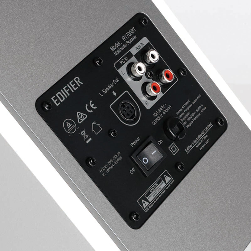 Edifier R1700BT Bluetooth Bookshelf Speaker - Active Near-Field Studio Monitors - Powered Speakers 2.0 Setup Wooden Enclosure - 66w RMS White