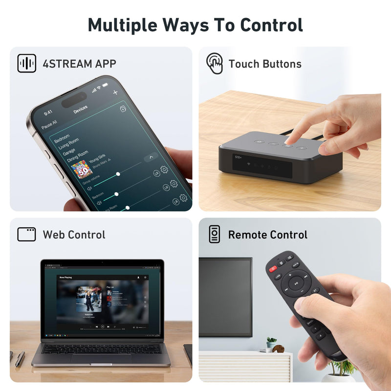 Arylic S10+ AirPlay Audio Receiver, Multiroom Stereo with SPDIF Out, WiFi & Bluetooth Music Streamer, Streams HD Lossless Music from Spotify, Amazon Music,Tidal etc.
